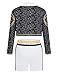 Girls 3 Piece Idol Singer Rumi Costume Kids Golden Set with Star Emblem Chain Graphic Demon Cosplay Hunters Costume for Kids Halloween Costumes Performance EN178L
