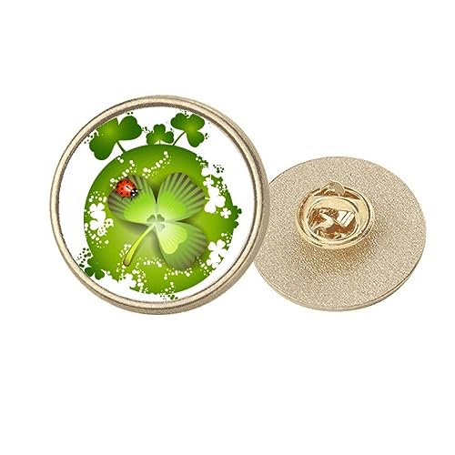 Broche trèfle irlandais en métal doré pour vos fêtes de la Saint-Patrick