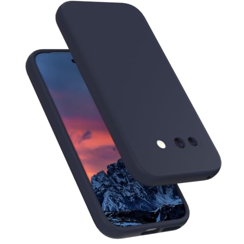 Coque Google Pixel 9A silicone liquide minuit pour le quotidien actif