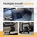 HAUSSIMPLE Car Trash Can Leakproof Compact Garbage Bin w/Stability Flap, Anti-Slip Base, Portable Trash Holder for Cars, Trucks, SUVs, Minivans, Auto Organizer with Trash Bags (Black, Small)