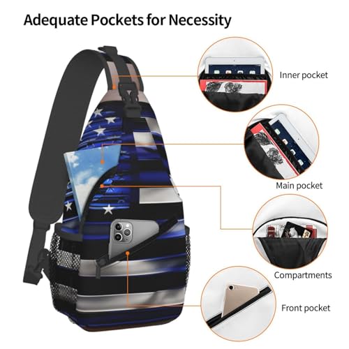 Mochila cruzada deportiva unisex color negro miniatura 4