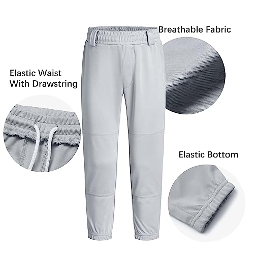 QBK Calça infantil de beisebol infantil infantil softball risca calça 2T/3T/4T/5T camiseta calça de
