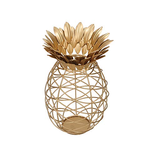Panier Ananas en Métal de Qualité Supérieure BarCraft Finition Dorée 28cm - 4