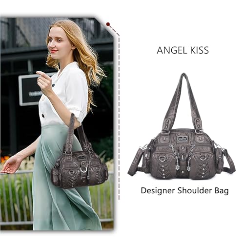 Image of Angel Kiss Small Purse Handbag for Women Crossbody and Shoulder Bags Multipocket Soft Hobo Purses