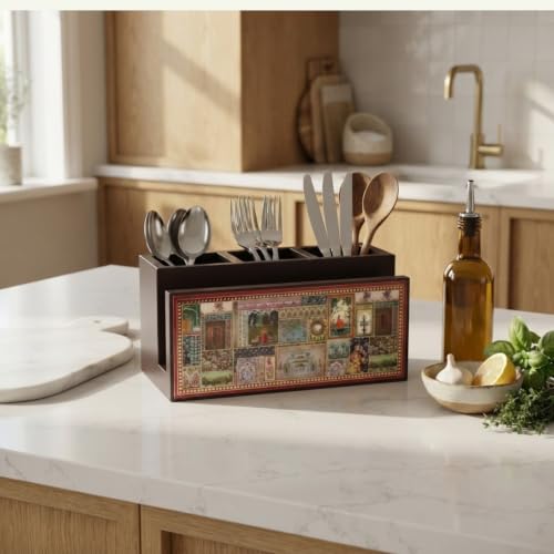 Image of Home Sparkle Tissue Paper Box Holder for Car, Home Decor, Gifting & Office Desk - Rectangular MDF with Elegant Print Design