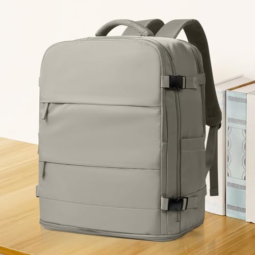 Image of coowoz Large Travel Backpack Carry On for Women Man Waterproof Gym Backpacks with Laptop Compartment Mochila de Viaje Teacher Personal Item Backpack Rucksack Airplane Accessories Must Haves(Brown)