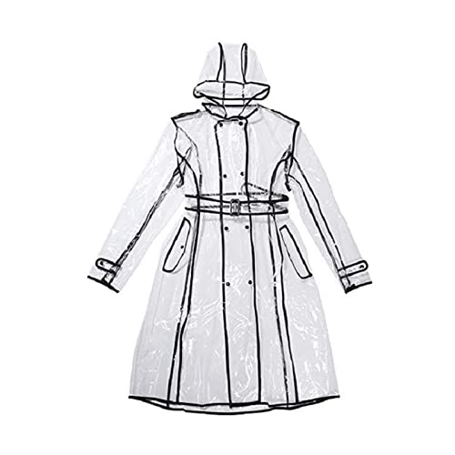 Raincoats Waterproof Transparent Plastic Clear Long Ladies Women Men Rain Coat Jackets Hooded With Belt