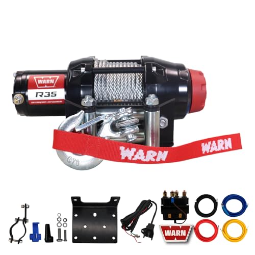 Treuil à câble métallique Warn R35 UTV et côte à côte avec commande à distance - 2