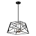 Eglo Lighting Eglo USA 204594A Four Light Pendant from Corrietes Collection 16.14 inches, 16.02x16.14x16.14, Matte Black