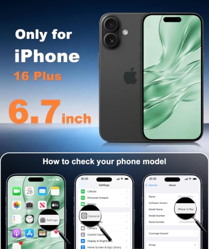 Image of FNTCASE for iPhone 16 Plus Case Green: Compatible with MagSafe
