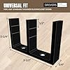 Universal Adjustable Height Sliding Closet Door Floor Guide Bracket - Black - Grovers Home Solutions