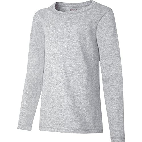 Hanes Girls' Big ComfortSoft Long Sleeve Tee, Light Steel, XL