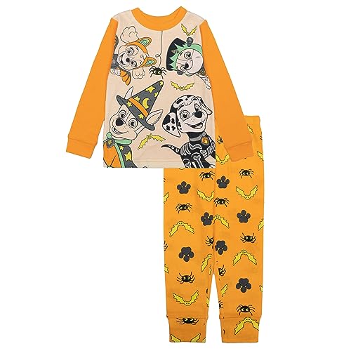 Paw Patrol Little Boys' Spooked Pups 2-Piece Snug-Fit Pajama Set, SPOOKED PUPS, 4T