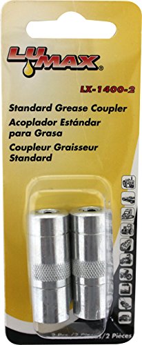 Lumax Lx-1400-2 Silver 1/8" Npt Standard Grease Coupler (Pack Of 2). Standard Grease Coupler. Fits All 1/8" Npt Threads. 4500 Psi (310 Bar) Maximum Operating Pressure. #TOP1