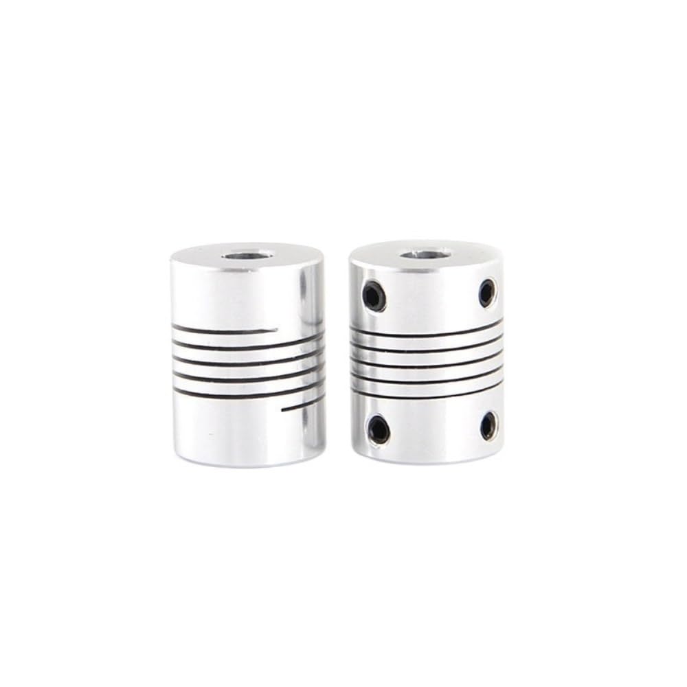 Aluminium-Pflaume Flexibel, 2er-Pack D25 L30 flexible Motorkupplungen 5-12,7 mm Bohrung for CNC-Schrittmotorwellen aus Aluminium(10mm x 12mm)
