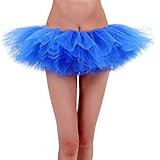 Women TutuRetro 5 Layers Tulle Cosplay Costume Tutus for Women, Royal Blue Tutu