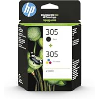 HP 305 Nero e Tricromia, 6ZD17AE, Confezione da 2 Cartucce Originali, Compatibili con Stampanti...