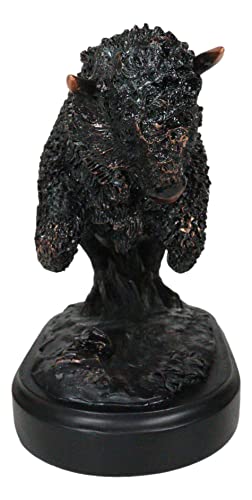 Estatua de Bisonte en Resina con Acabado Electrochapado en Bronce miniatura 5