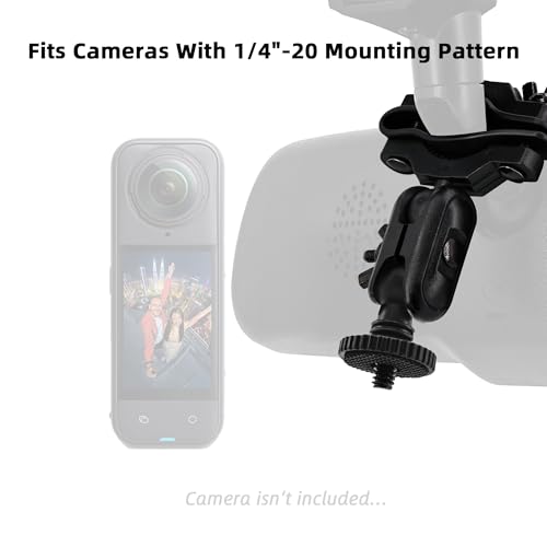 Vehicle Mount Compatible with Gopro/Insta360/DJI Sport Cam Dash Cam Rearview Mirror Mount Holder for Hero 13/12/11/10/9/ - Additional View