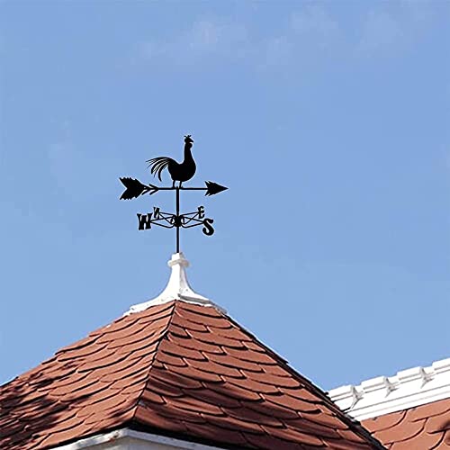 Girouette coq avec indicateur de direction du vent précis pour toit et abri