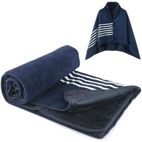 SIVENKE Women's Fleece Poncho Blanket Cover