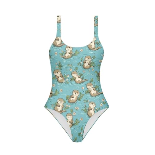 Image of Uourmeti Girls' One-Piece Swimwear Halter Bathing Suit Big Kids Summer Beach Swim Suits Swimming Wear