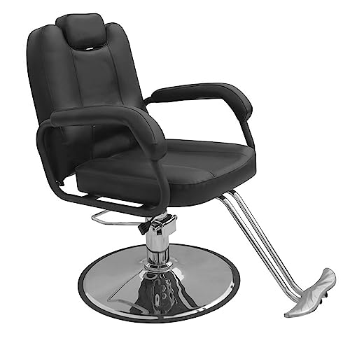 Reviews de Reclinables Coppel Top 5. 49 Raganet, Silla Hidráulica y Reclinable para Peluquerías, Salones, Barberías y Spas, Cuero Sintético Color Negro, Sillón Giratorio 360º, Medidas: 90cm Largo X 57cm Ancho X...