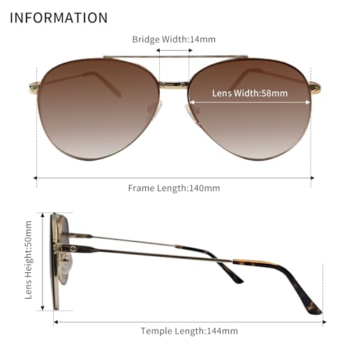 Vylenxio Classic & Trendy Oversized Aviator Sunglasses for Men Women 2025, Vintage Retro Style UV Protection Big Shades, VY5805 — view 2