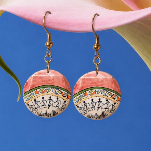 Image of Handcrafted Bohemian & Tribal Earrings for Women - Ethnic Brass, Floral & Festival-Inspired Statement Designs in Drop, Dangle, Hoop & Stud Styles