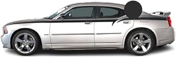 Graphics Vinyl Stripe Decal Side Quarter Spear Stripes Compatible with Charger RT SRT8 Daytona SXT SE - Fits 2006-2010 Gloss Black