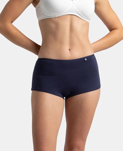 Image of Jockey SS04 Women High Coverage Super Combed Cotton Elastane Stretch Boy Leg (Pack of 2)