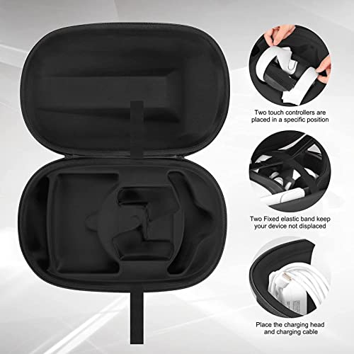 Compatível com Oculus Quest 2 o estojo de transporte | Estojo EVA avançado para fone de ouvido VR e