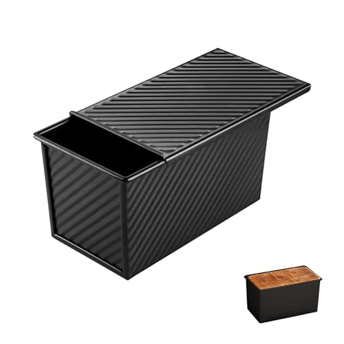DBAATTZ 450G Teig Brotbackform mit Deckel, Toastbrot Backwerkzeuge, Toastbrottopf, Brottopf mit Schiebetür, Brotform, mit Belüftungslöchern, Geeignet zum...