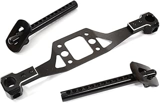 Integy RC Model C30936BLACK Billet Machined Alloy Rear Body Posts w/ Mount for Team Associated DR10 Drag Race Car RTR