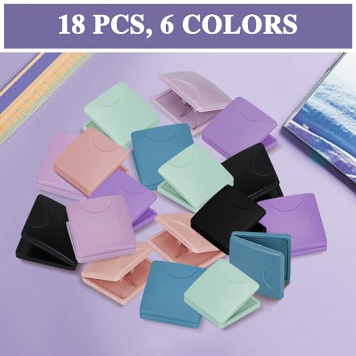 Image of Magnetic Clips 18 Pack Colorful Fridge Magnet for Refrigerator, Whiteboard, Photo Display, Office, School, Home-6 Colors