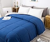 Decroom Down Alternative Comforter King Size,Light Weight Fluffy,Soft and Hypoallergenic for All Season,Quilted Duvet Insert with Corner Tab (King, Navy/Grey)