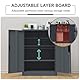 VCGGAIP Metallschrank absperrbar mit 2 verstellbaren Regalen (90x80x40cm) - Stahlschrank für Büro, Garage & Haushalt | 50kg Tragkraft pro Regal | Inkl. Sicherheitsschloss & Zubehör