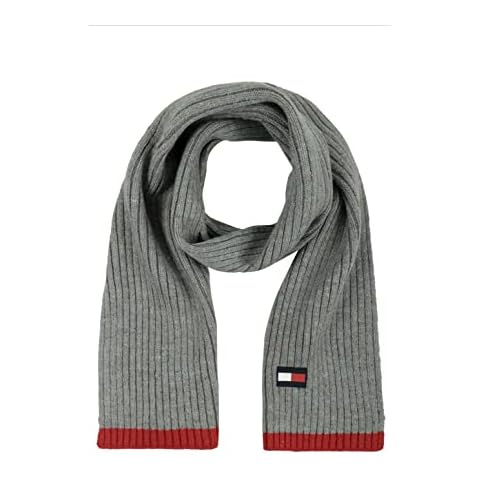 Tommy Hilfiger Men's Knit Scarf in Heather Grey Cover