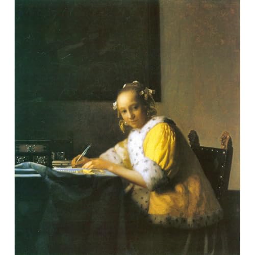Affiche femme en jaune Vermeer impression ARTICULOZY haute définition