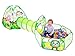 Benebomo Tente de Jeu et Tunnel pour Enfants,Jouets de Tente Pop-up pour Enfants 3-en-1 Pliables,Maisonnette de Jardin Zoo pour Enfants,Tunnel de la Fosse à balles Playhouse pour Tout-Petits