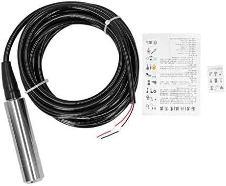 Liquid Level Transmitter 5m Cable Water Level Sensor Detector Pressure Transmitter for Water Gas Oil 1232VDC 420mA(0-2m)