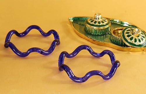 Image of NMII Stylish Glass Kada Set With Simple Cutting Pattern Glossy Finished For Women & Girls | Kada For Gift, Wedding & Everyone
