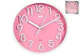 Mecanismo al cuarzo Habi Reloj de Pared, Redondo, 25 cm, Plástico, Nrosa