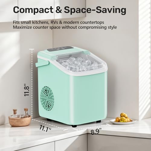 Image of OLIXIS Countertop Ice Maker with Self-Cleaning, Portable Ice Maker Machine