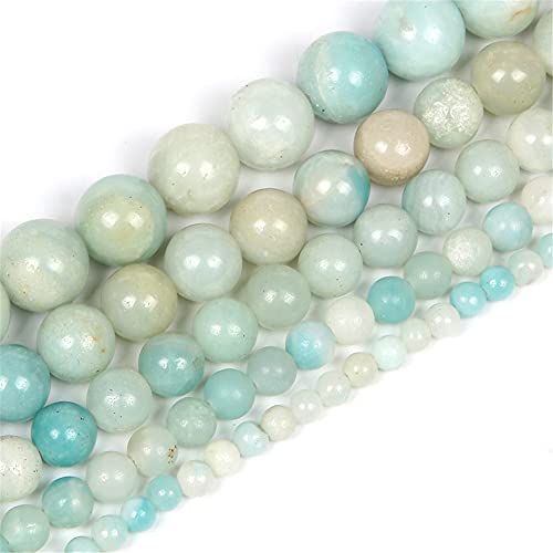 Perles rondes pierre naturelle bleu clair d'exception 12mm pour créations durables - 3