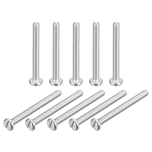 QUARKZMAN 30 Stück Wandplattenschrauben 304 Edelstahl Maschinenschrauben, M2.5x30mm Schlitzantrieb Pan Head Schraubenbolzen Schlitzflachrunschrauben Lichtschalterplattenschrauben