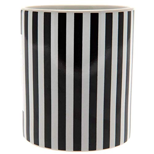 Official Juventus New Crest Black and White Stripe Ceramic Mug, Black/White, 1 Count (Pack of 1)