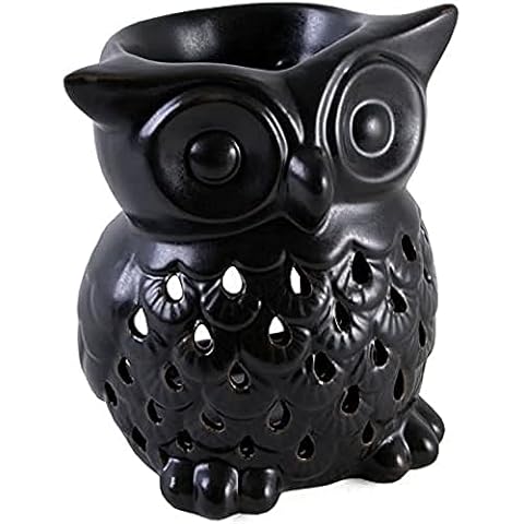 Charming Black Owl Ceramic Oil Burner Cover