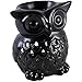 Price comparison product image Charming Black Owl Ceramic Oil Burner - 12cm x 11cm (1 Pc) - Elegant Design - Perfect Ambience Enhancer for Home & Office