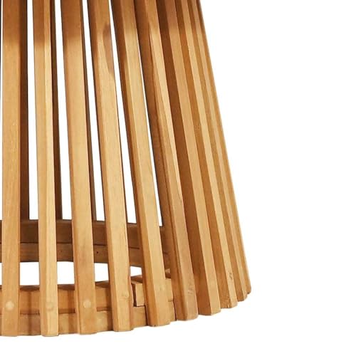 Mesa auxiliar de madera maciza teca con acabado marrón natural 7